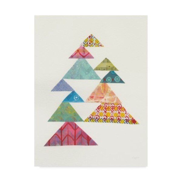 Courtney Prahl 'Modern Abstract Triangles I' Canvas Art, 14x19, Trademark Fine Art, Mfr#: WAP03676-C1419GG